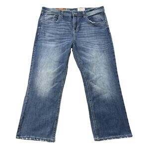 Axel Slim Boot‎ Stretch Jeans Blue Light Wash Denim Mens Western Fit 40x30